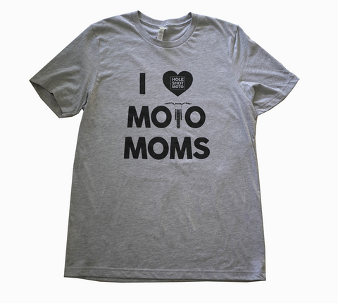 I Heart Moto Moms- Mens Grey
