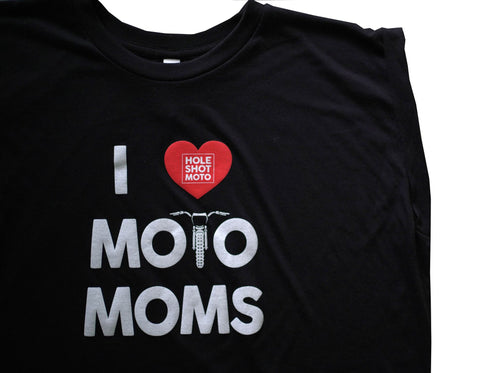 I Heart Moto Mom- Ladies Black